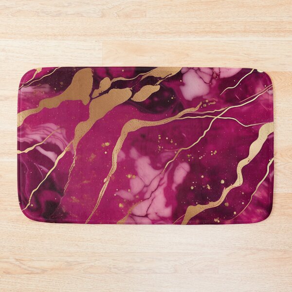 Item preview, Dark Pink Marble with Texture and Gold Flecks  designed and sold by BirdsnStuff.