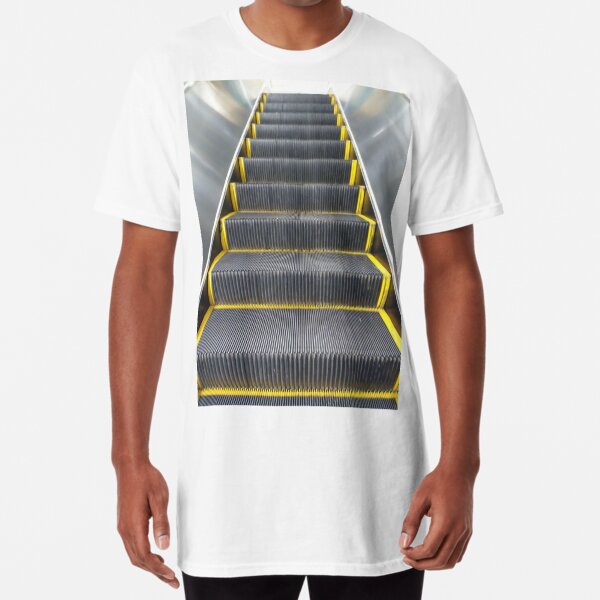 Escalator, New York, Manhattan, Brooklyn, New York City, architecture, street, building, tree, car,   Long T-Shirt