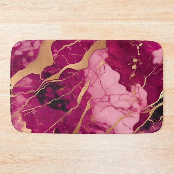 Item preview, Dark Pink Marble with Texture and Gold Flecks  designed and sold by BirdsnStuff.