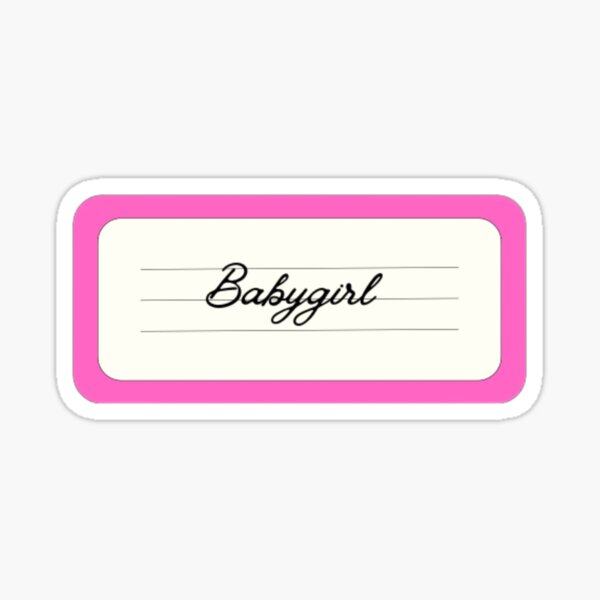 Pink Babygirl Stickers for Sale