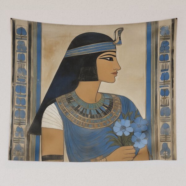 Item preview, a painting of a woman holding a bunch of flowers designed and sold by Enga6.
