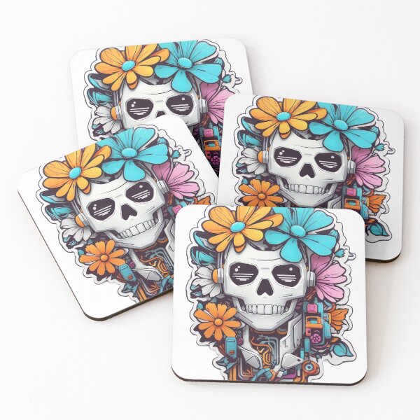 Item preview, Skull Beside Flowers designed and sold by tankuss.