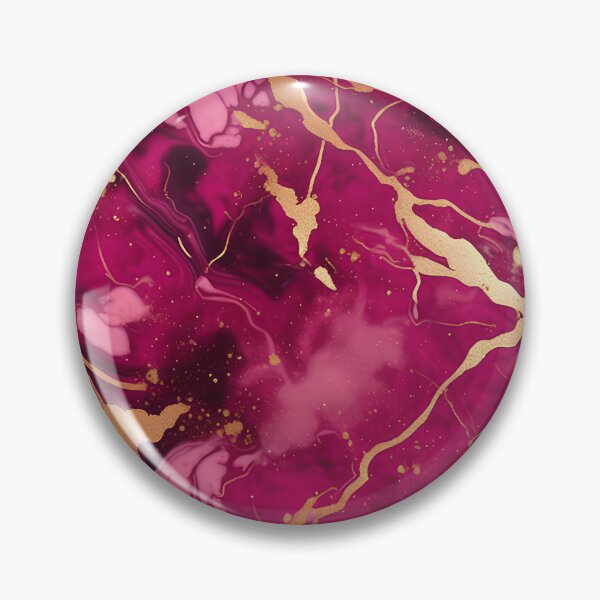 Item preview, Dark Pink Marble with Texture and Gold Flecks  designed and sold by BirdsnStuff.