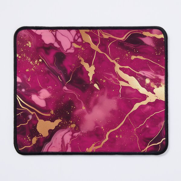 Item preview, Dark Pink Marble with Texture and Gold Flecks designed and sold by BirdsnStuff.