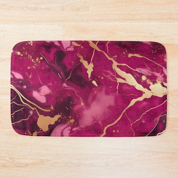 Item preview, Dark Pink Marble with Texture and Gold Flecks  designed and sold by BirdsnStuff.