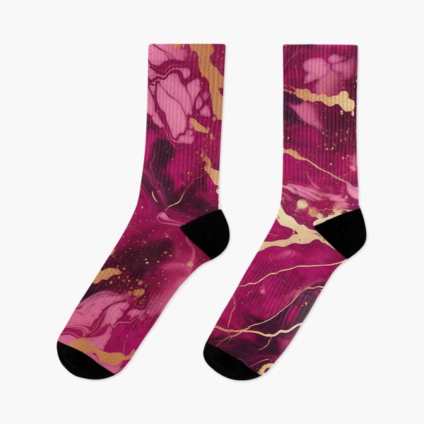 Item preview, Dark Pink Marble with Texture and Gold Flecks  designed and sold by BirdsnStuff.