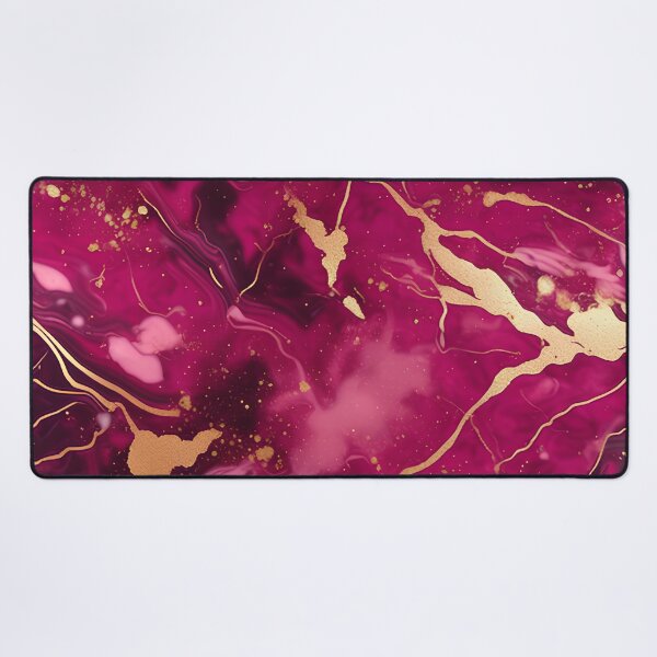 Item preview, Dark Pink Marble with Texture and Gold Flecks  designed and sold by BirdsnStuff.