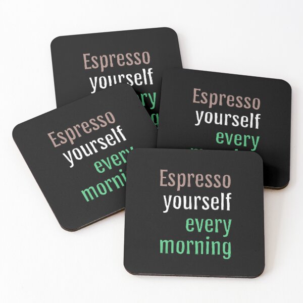 Item preview, Espresso yourself every morning (Black Edition) designed and sold by QuotopiaThreads.