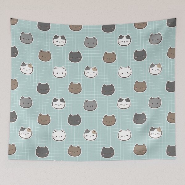 Item preview, cat seamless pattern designed and sold by DdemocrazydizZ.