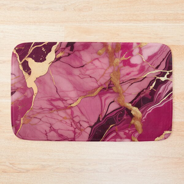 Item preview, Dark Pink Marble with Texture and Gold Flecks  designed and sold by BirdsnStuff.