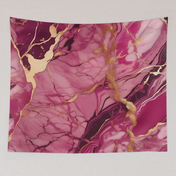 Item preview, Dark Pink Marble with Texture and Gold Flecks  designed and sold by BirdsnStuff.