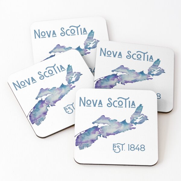 Item preview, Nova Scotia est. 1848 - watercolor in purple and blue designed and sold by JewelsNova.