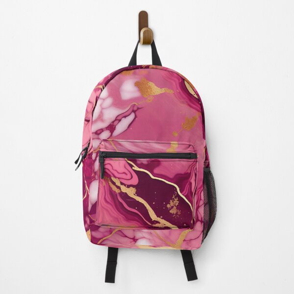 Item preview, Dark Pink Marble with Texture and Gold Flecks designed and sold by BirdsnStuff.