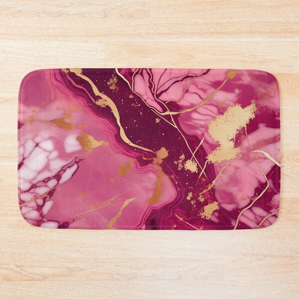 Item preview, Dark Pink Marble with Texture and Gold Flecks  designed and sold by BirdsnStuff.