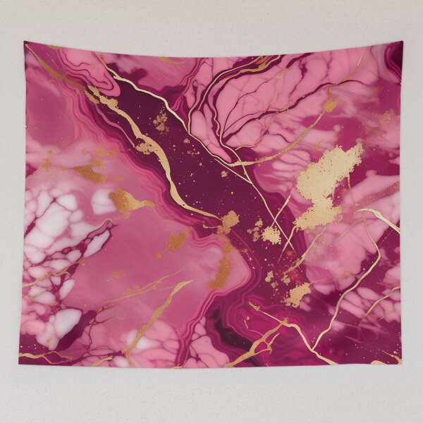 Item preview, Dark Pink Marble with Texture and Gold Flecks  designed and sold by BirdsnStuff.