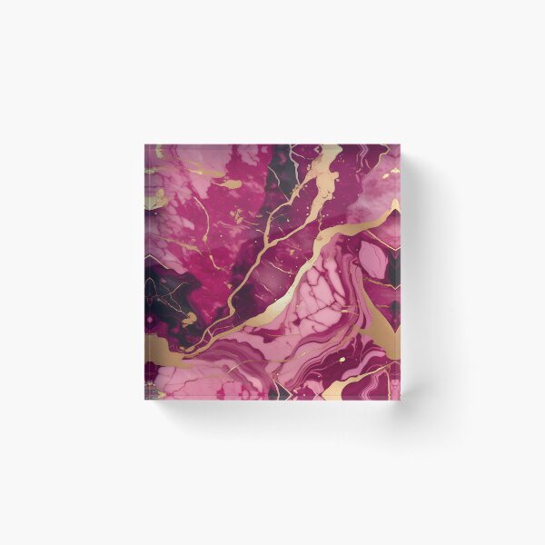 Item preview, Dark Pink Marble with Texture and Gold Flecks  designed and sold by BirdsnStuff.