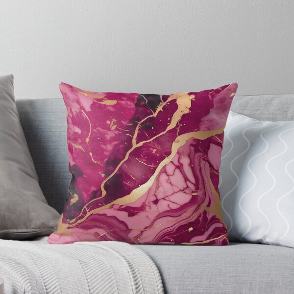 Item preview, Dark Pink Marble with Texture and Gold Flecks  designed and sold by BirdsnStuff.