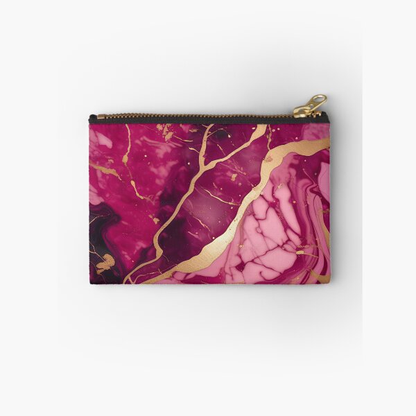 Item preview, Dark Pink Marble with Texture and Gold Flecks  designed and sold by BirdsnStuff.