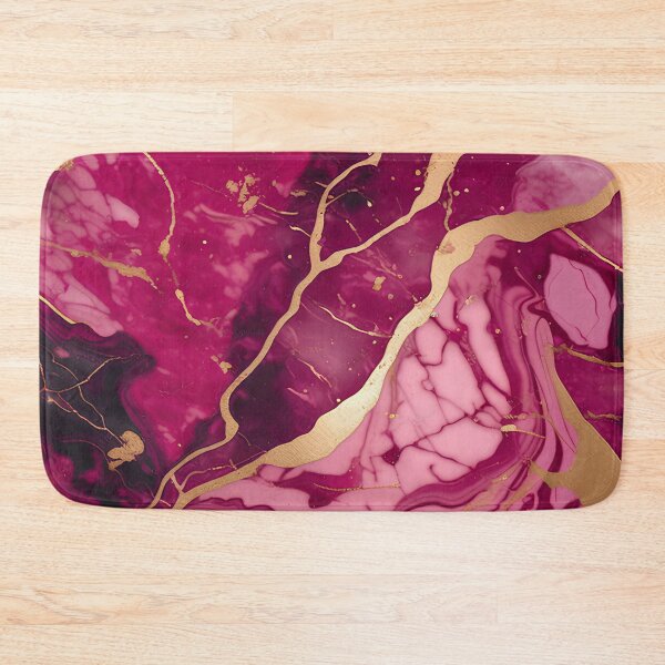 Item preview, Dark Pink Marble with Texture and Gold Flecks  designed and sold by BirdsnStuff.