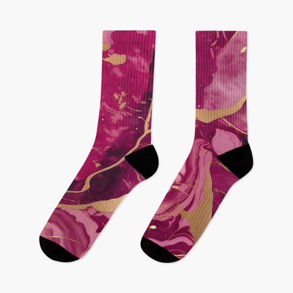Item preview, Dark Pink Marble with Texture and Gold Flecks  designed and sold by BirdsnStuff.