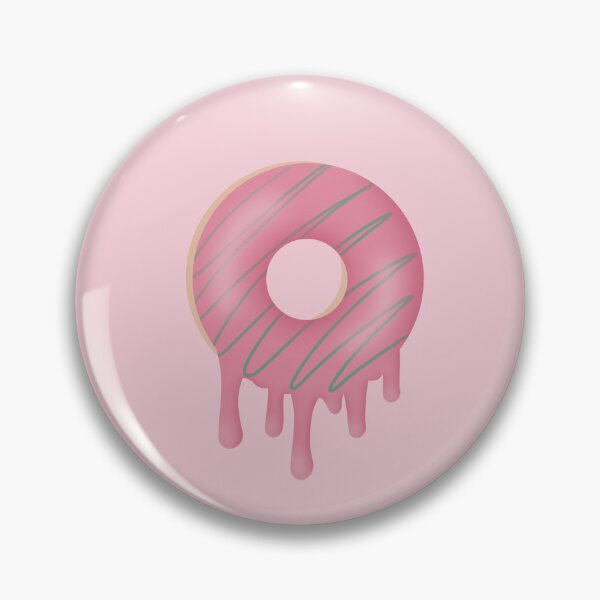 Item preview, Dripping Pink Melting Donut Blue Icing Digital Illustration designed and sold by TheEclecticKat.