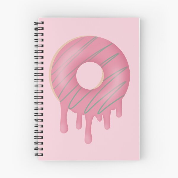 Artikelvorschau, Tropfende rosa schmelzende Donut-blaue Glasur-Digitalillustration entworfen und verkauft von TheEclecticKat.
