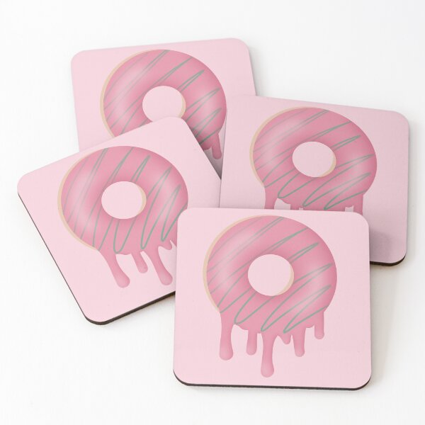 Item preview, Dripping Pink Melting Donut Blue Icing Digital Illustration designed and sold by TheEclecticKat.