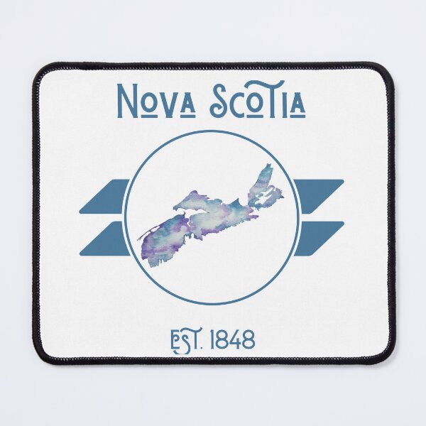 Item preview, Nova Scotia, est. 1848 - watercolor in purple and blue designed and sold by JewelsNova.