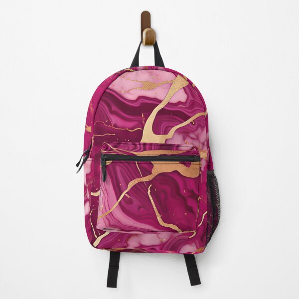Item preview, Dark Pink Marble with Texture and Gold Flecks designed and sold by BirdsnStuff.