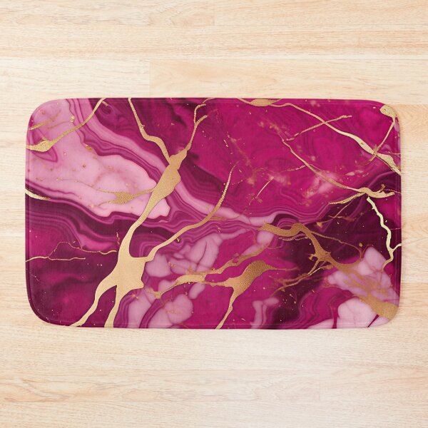Item preview, Dark Pink Marble with Texture and Gold Flecks  designed and sold by BirdsnStuff.
