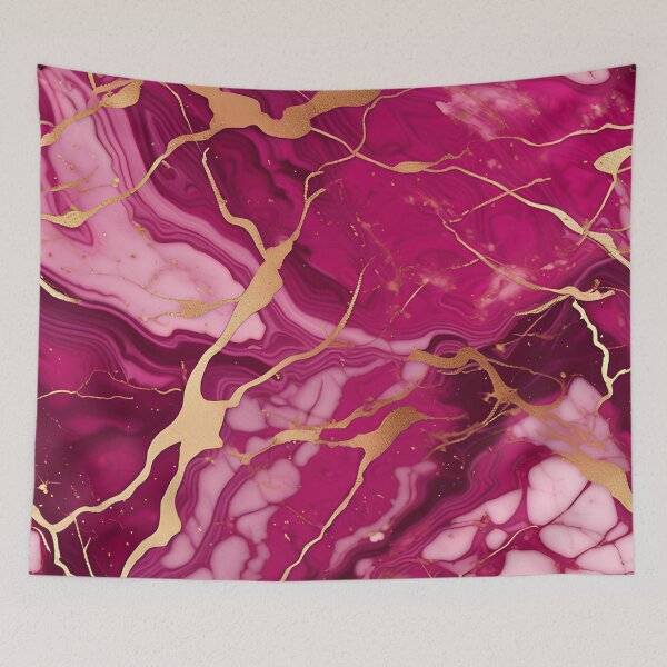 Item preview, Dark Pink Marble with Texture and Gold Flecks  designed and sold by BirdsnStuff.
