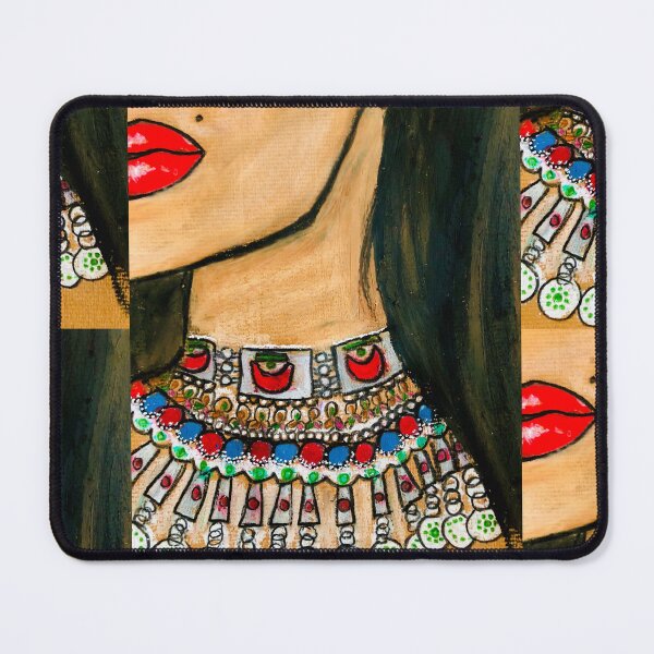 Item preview, Woman wearing Afghan jewelry designed and sold by ZakiaDanishyar.