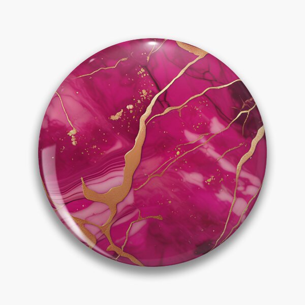 Item preview, Dark Pink Marble with Texture and Gold Flecks  designed and sold by BirdsnStuff.