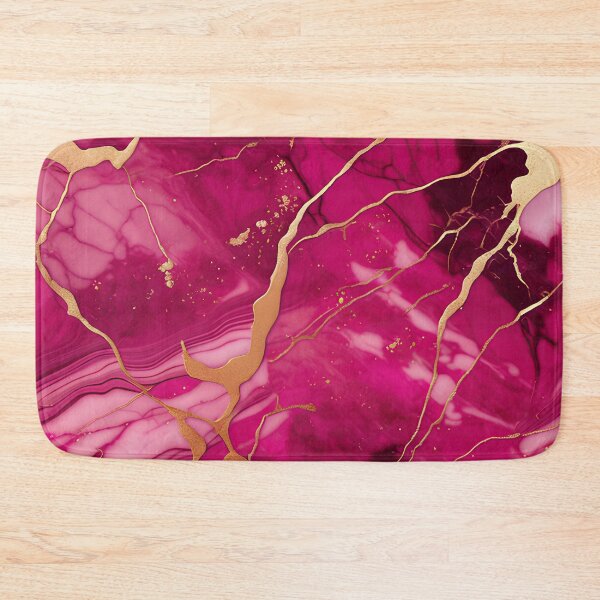 Item preview, Dark Pink Marble with Texture and Gold Flecks  designed and sold by BirdsnStuff.