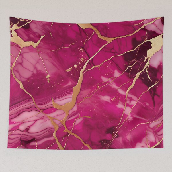 Item preview, Dark Pink Marble with Texture and Gold Flecks  designed and sold by BirdsnStuff.