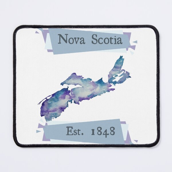 Item preview, Nova Scotia est. 1848 - retro background- watercolor in purple and blue designed and sold by JewelsNova.