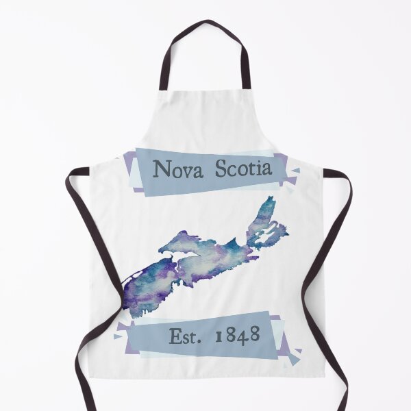 Item preview, Nova Scotia est. 1848 - retro background- watercolor in purple and blue designed and sold by JewelsNova.