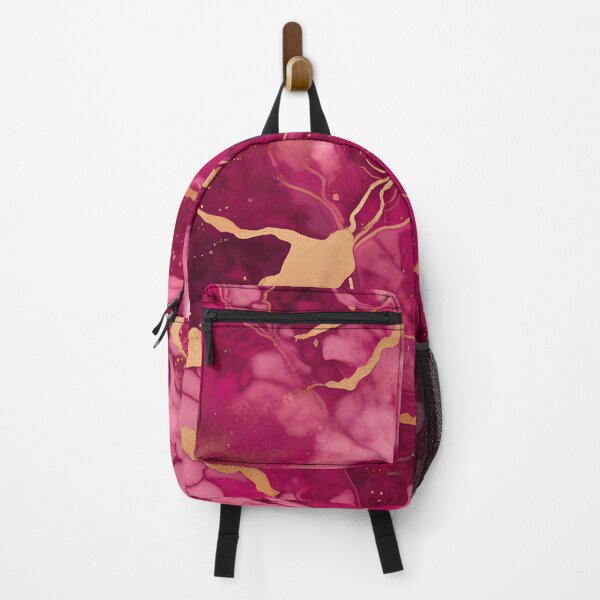 Item preview, Dark Pink Marble with Texture and Gold Flecks designed and sold by BirdsnStuff.