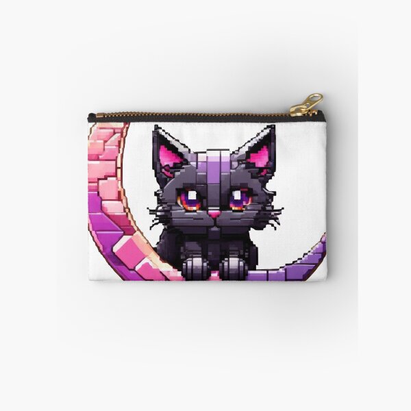 Item preview, Black Cat Pixel Art Crescent Moon designed and sold by tankuss.
