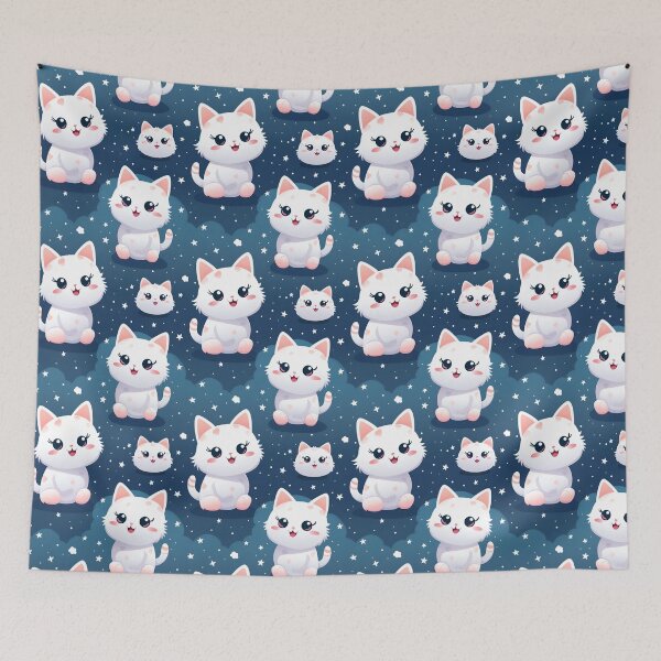 Item preview, All white kittens with stars designed and sold by Trendy-Artistry.