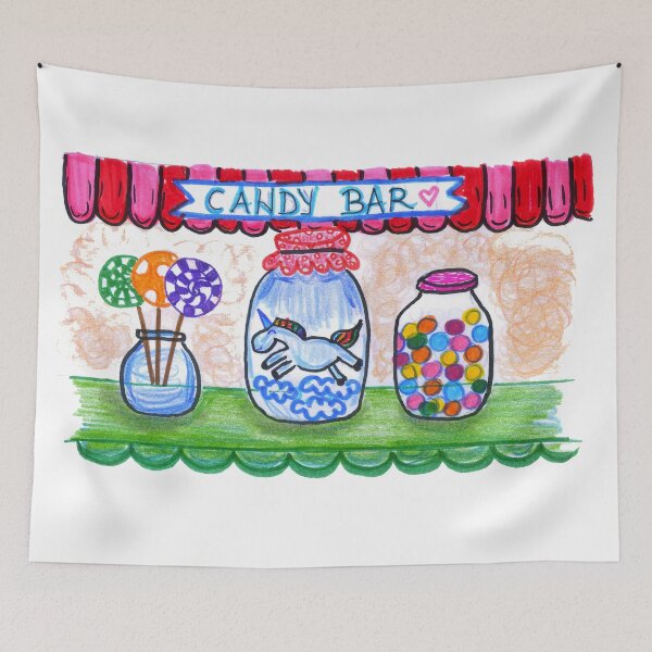 Item preview, Unicorn Candy Bar Cute Magical Art Design designed and sold by HighArtDesigns.