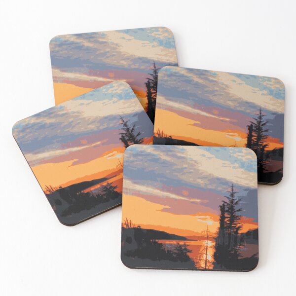 Item preview, Pacific Sunset Art Poster designed and sold by retropenguin.