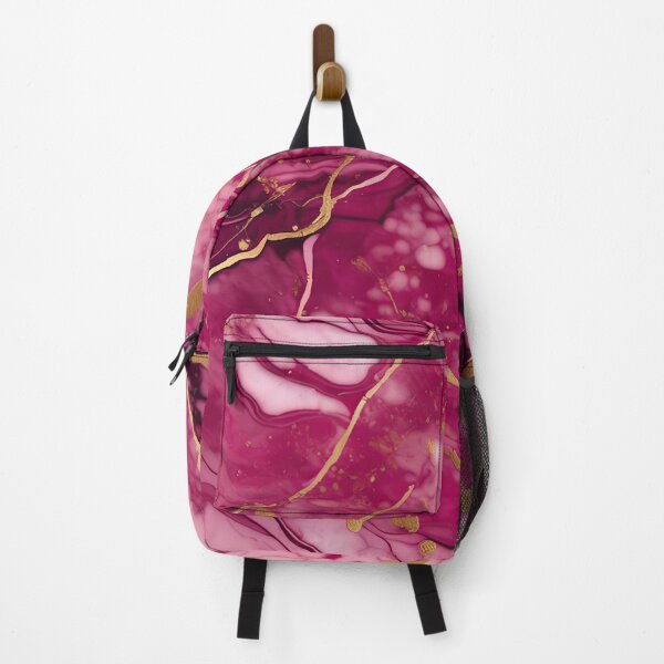 Item preview, Dark Pink Marble with Texture and Gold Flecks  designed and sold by BirdsnStuff.