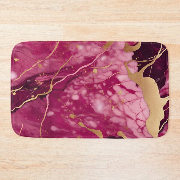 Item preview, Dark Pink Marble with Texture and Gold Flecks  designed and sold by BirdsnStuff.