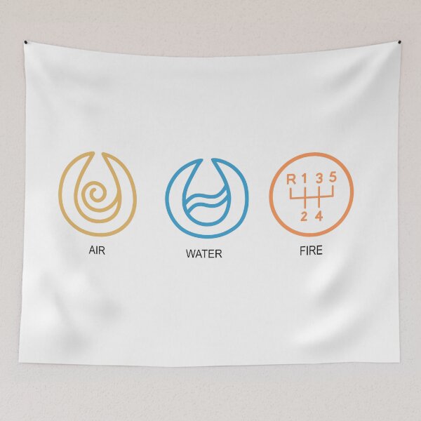 Item preview, Air Water Fire designed and sold by Throttle & Threads.
