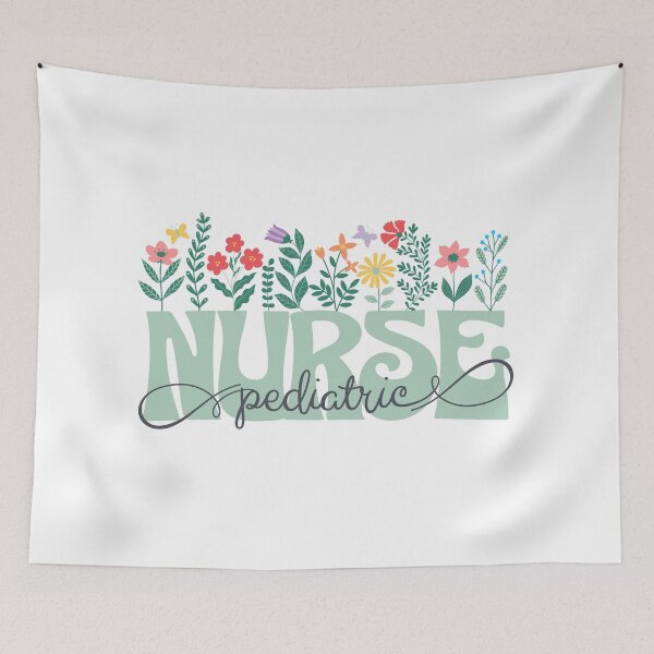 Item preview, Flower Heart Pediatric Nurse designed and sold by ArtByKattie.
