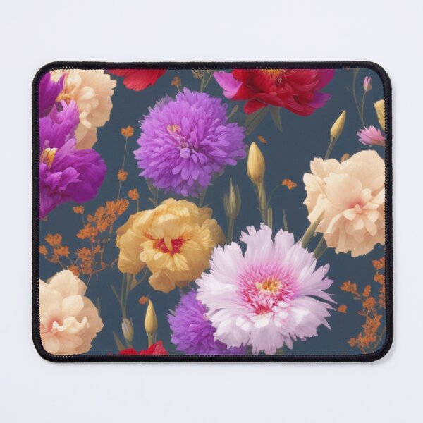 Item preview, Fabulous flowers of red and blue on a golden background designed and sold by asbno19.