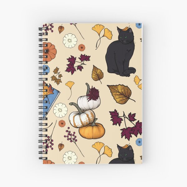 Fall vibes pumpkin seamless pattern Spiral Notebook