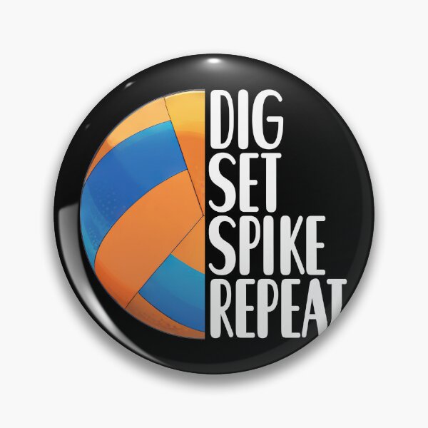 Item preview, Dig Set Spike Repeat design for volleyball fans designed and sold by ChaosEdits.