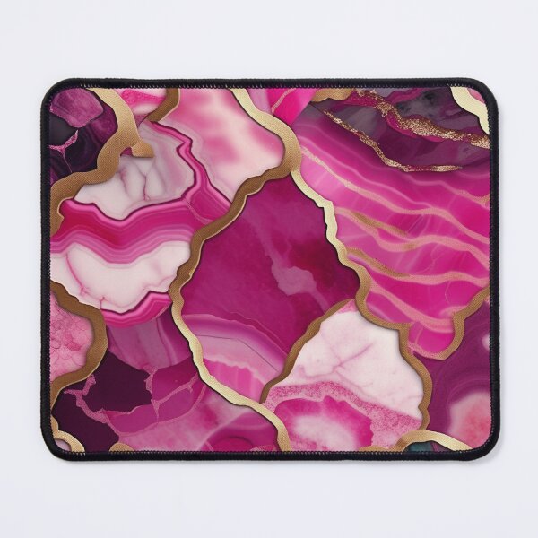 Item preview, Dark Pink Geode Marble with Texture and Gold Flecks  designed and sold by BirdsnStuff.